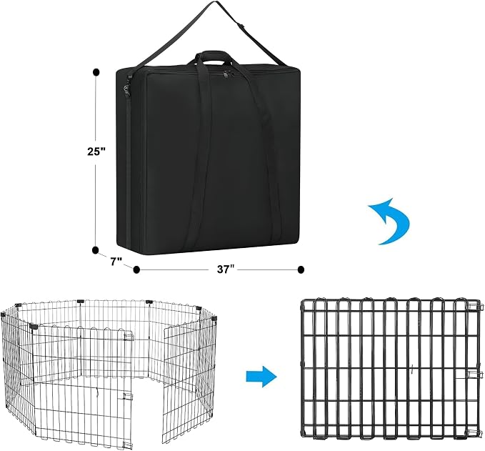 36" Dog Playpen Storage Bag, Suitable for Foldable Exercise Pet Playpens, Dog Fence Travel Bag with Handles for Camping and RV Trip, Waterproof Oxford Fabric - Image 2