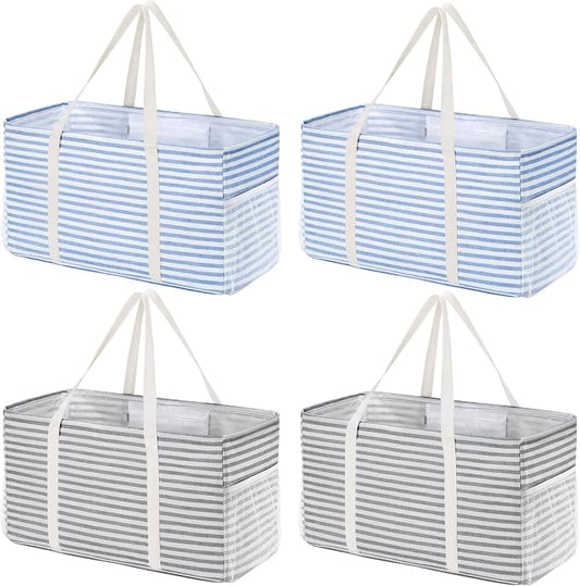 Lifewit Extra Large Tote Bag, Reusable Grocery Bags with Metal Wire Frame and Handles by Lifewit