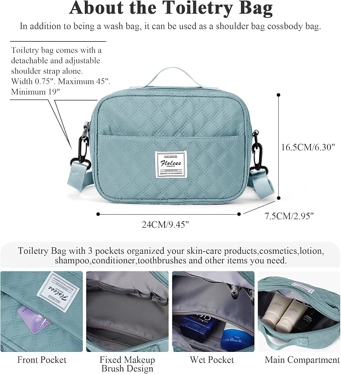 Travel Duffel Bag, Carry On Overnight Weekender Bags for Women | Travel Bag with Wet Pocket & Trolley Sleeve, For Spirit Airlines 18x14x8 Personal Item Bag - Image 4