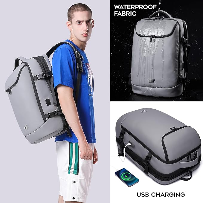 TANGCORLE Vacuum-Compressed Travel Backpack: Expandable, Airline-Approved Laptop Backpack—Unisex Business Backpack - Image 6