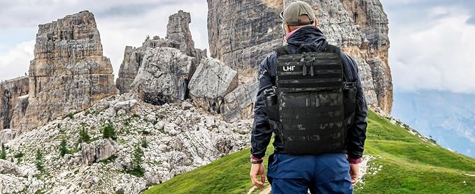 LHI Military Tactical Backpack for Men and Women 45L Army 3 Days Assault Pack Bag Large Rucksack with Molle System - Black CP - Image 7