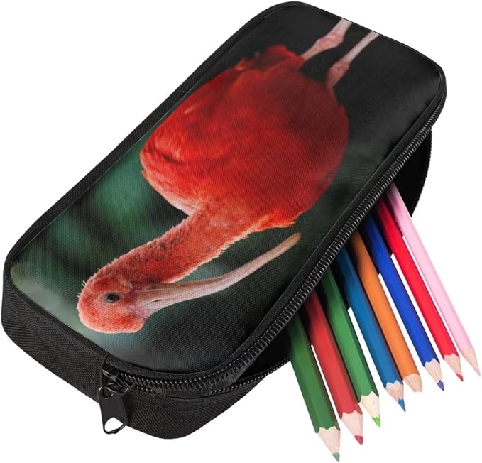Girls Boys School Backpack with Lunch Box Pencil Case Comfy Padded Lightweight Bird Ibis Backpack Set Kids Cute Bookbag Insulated Lunch Bag Student Large Capacity Daypack 17 Inch - Image 5