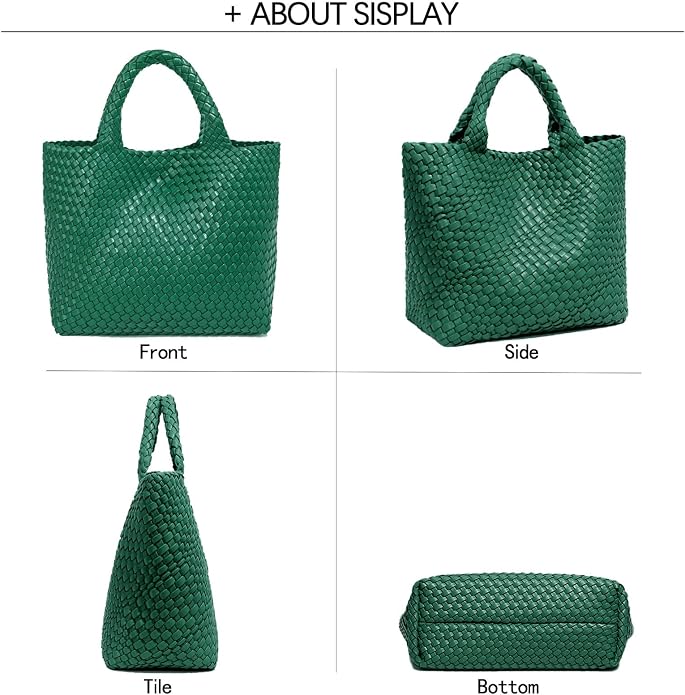 JINMANXUE Fashion Woven Bag Shopper Bag Travel Handbags and Purses Women Tote Bag Large Capacity Shoulder Bags - Image 7