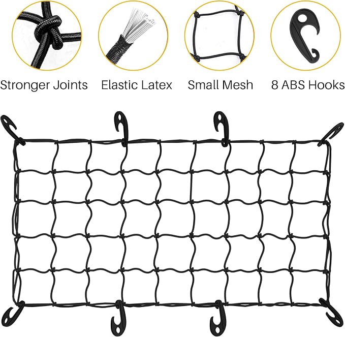 ARKSEN Waterproof Hitch Cargo Carrier Bag with Combination Lock for Truck SUV RV Trailer- Include Net, Heavy Duty Stainless Steel Hitch Tightener, Anti-Rattle Stabilizer, 2 pcs 19.7Ft Straps - Image 4