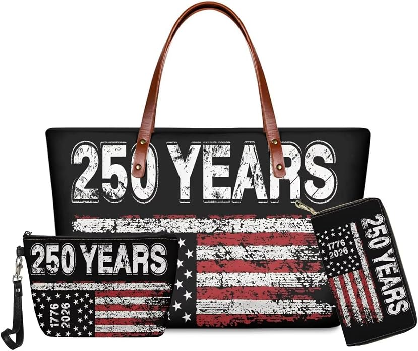 GIFTPUZZ Women Tote Bag Women Wallet Portable Cosmetic Bag for Women Bag Set 3 Pack PU Leather Bags with Zipper - Image 3