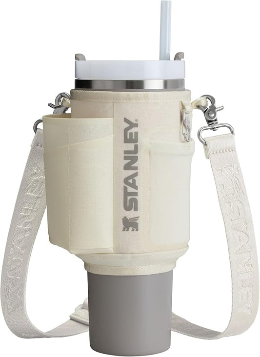 STANLEY All Day Quencher Carry All for 40 oz Tumbler with Handle | Crossbody Bag with Phone Holder Pocket, Card Sleeve & Detachable Strap | Water Bottle Carrier Bag | BPA-Free | Cream by Unknown