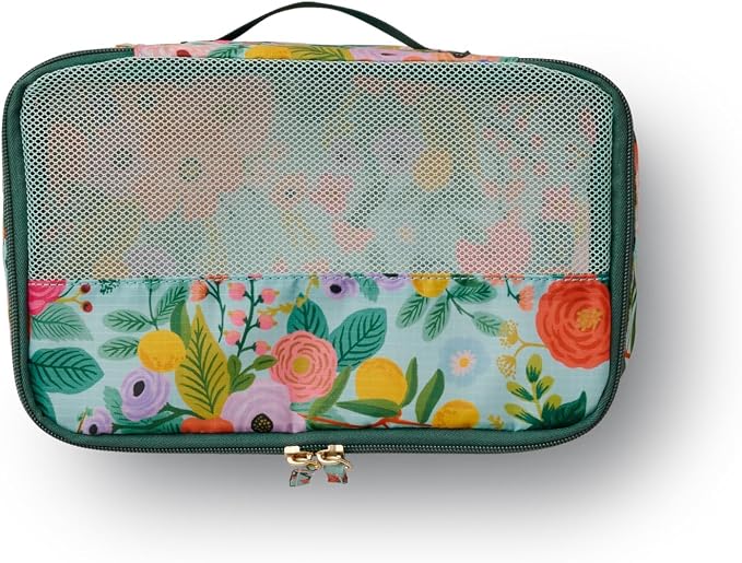 RIFLE PAPER CO. 3 Set Compression Packing Cubes with Zipper Pull & Laundry Bag | Organizer Travel Essentials for Luggage/Suitcase | Garden Party Pattern - Image 4