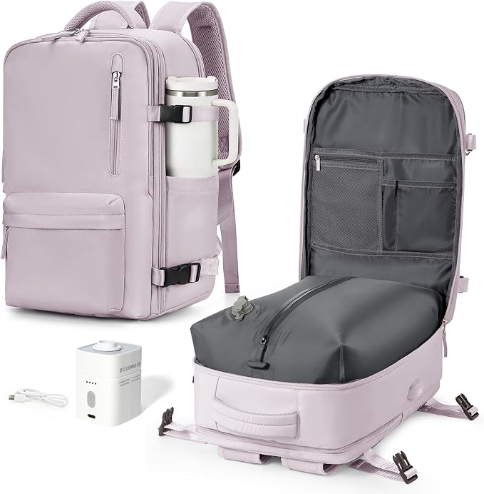 VGCUB Vacuum Backpack Travel with Pump, Vacuum Seal Compression Bags Laptop Backpack Personal Item by VGCUB