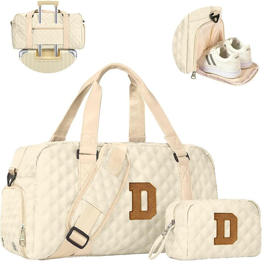 Elilier Women Birthday Gifts, Travel Duffel Bag, Personalized Weekender Bag, Monogram Overnight Bag Gift for Grandmother/Mom Gifts, Personalized Bridesmaid Gifts by Elilier