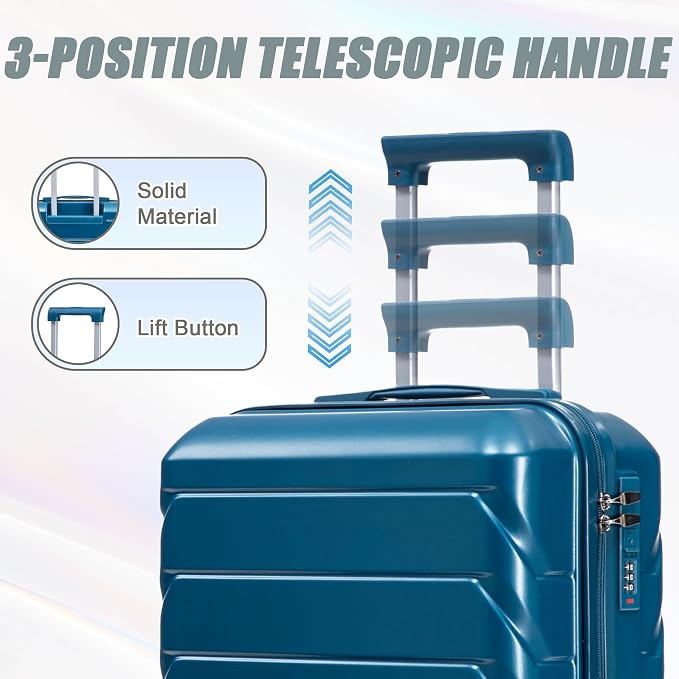 20+14 Inch Hardshell Luggages, Lightweight Durable ABS Suitcase - Image 6