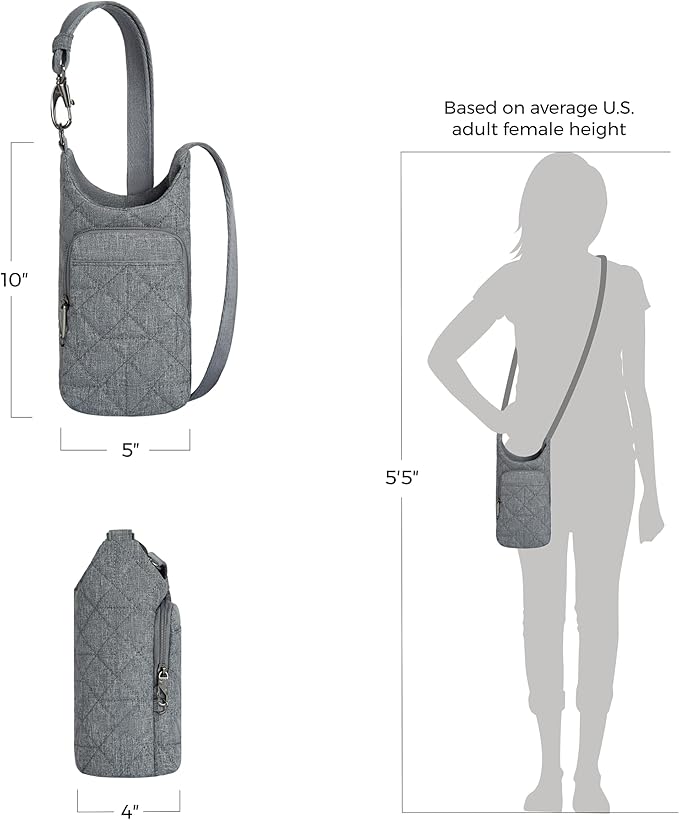 Travelon Anti-Theft Boho Insulated Water Bottle Tote - Image 4