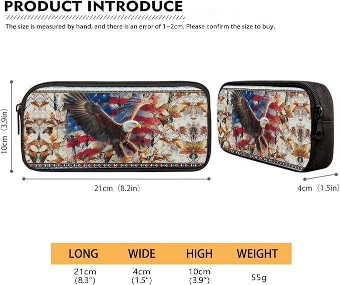 Aztec Eagle American Flag Print 3 In 1 Schoolbag Set for School or Travel with Lunch Bag and Pencil Case, Large Lightweight Independence Day Backpack Set, Durable School Bookbag Set - Image 5