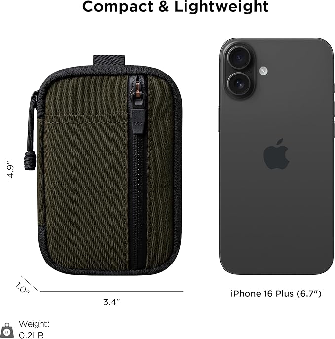 ALPAKA HUB Pouch Pro EDC Tool Pouch Green Axogrid 300D | For Electronics, Cables with YKK Zipper, Daily Use and Travel，Weatherproof UV Resistant Fabric - Image 4