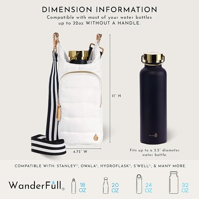 WanderFull Original HydroBag Crossbody Water Bottle Holder with Phone Pocket, Fits Water Bottles up to 32 oz - Image 3
