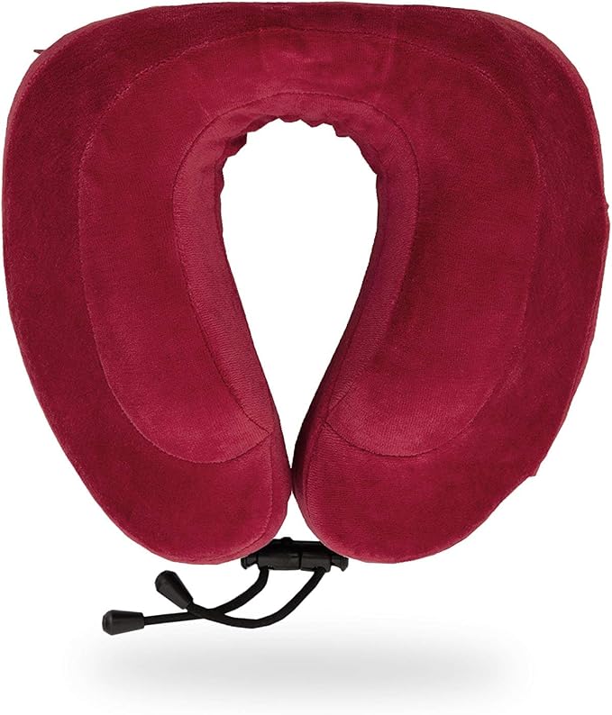 Cabeau Evolution Memory Foam Travel Pillow - The Best Neck Pillow with 360 Head & Neck Support - Red - Image 3