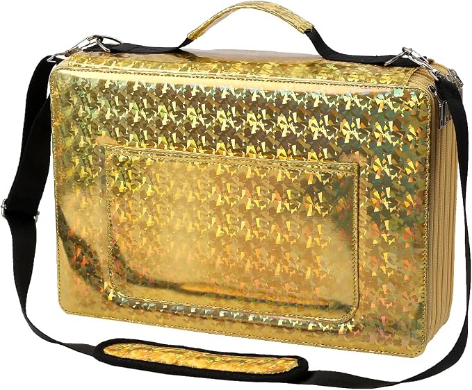 Large Capacity Colored Pencil Case - 600 Slots PU leather with Zipper Closure Portable Organizer for Watercolor Pencils Ideal for Artists（Yellow） by HMZSP