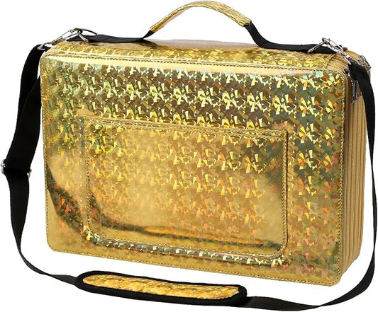Large Capacity Colored Pencil Case - 600 Slots PU leather with Zipper Closure Portable Organizer for Watercolor Pencils Ideal for Artists（Yellow） by HMZSP