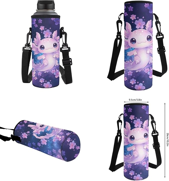 Axolotl 17'' Kids School Backpack, 4-in-1 Set with Insulated Leak-Proof Lunch Bag, Large Pencil Case & Water Bottle Holder, Lightweight Water-Resistant Bookbag for Girls Age 6-12 - Image 7