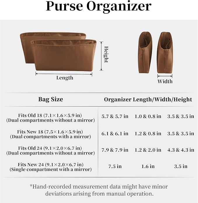 Satin Purse Organizer Insert for New Constance 18, Gold | Tailored Fit, Multiple Pockets, Lightweight Satin, Purse Essentials, Ideal for Travel, Shopping, and Daily Use - Image 8