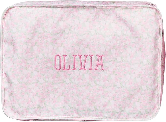 Personalized Packing Cube Set – Monogram Travel Organizer for Suitcase, Floral Polyester Luggage Cubes, Set of 3, Set of 4 or XL, Graduation or Mother’s Day Gift (Peony, XL) by Sprinkled+With+Pink