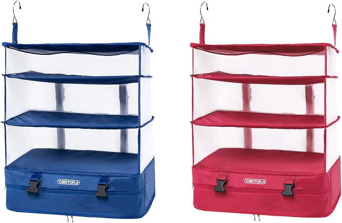 TABITORA Portable Hanging Travel Shelves Bag Packing Cube Organizer Suitcase Storage Large Capacity by TABITORA%EF%BC%9ANewStart%EF%BC%8CNewLife