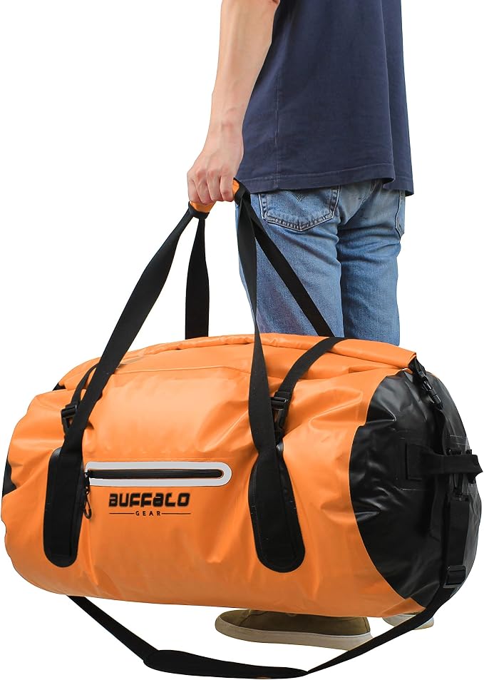 Buffalo Gear Waterproof Duffle Bag 40L 60L 80L Roll-top Dry Bag Heavy Duty Waterproof Duffel Travel Bag for Kayaking Rafting Boating Fishing Camping - Image 5