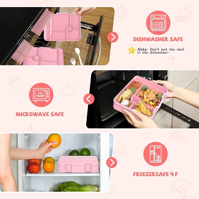 DIGOBAY Backpacks for Girls, 6PCS School Backpack with 43OZ Bento Box Lunch Bag Pencil Pouch for Teen Girls Kids Elementary Primary Middle High College Travel School bag Bookbag Set - Image 5