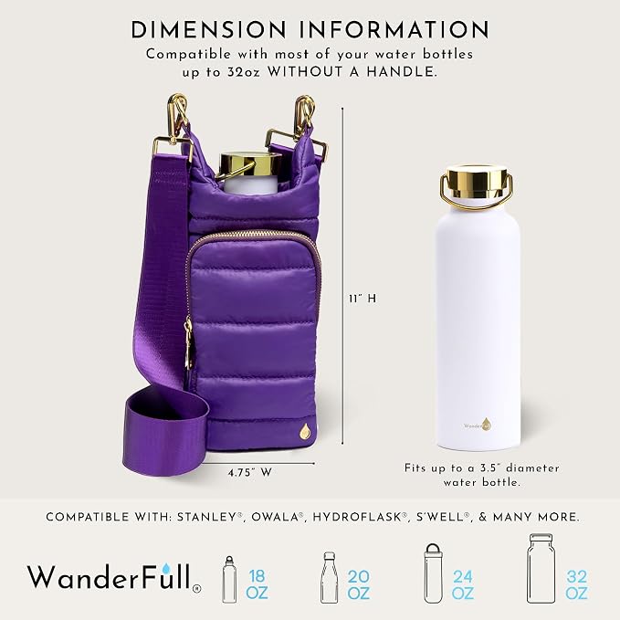 WanderFull Original HydroBag Crossbody Water Bottle Holder with Phone Pocket, Fits Water Bottles up to 32 oz - Image 5