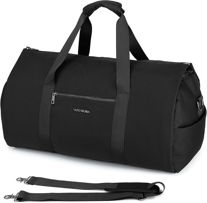 seyfocnia Convertible Carry on Garment Bag for Women, Garment Bags for Travel with Shoe Pouch 2 in 1 Hanging Suitcase Suit Bag for Women Travel Duffle Bag Garment Bag by Seyfocnia