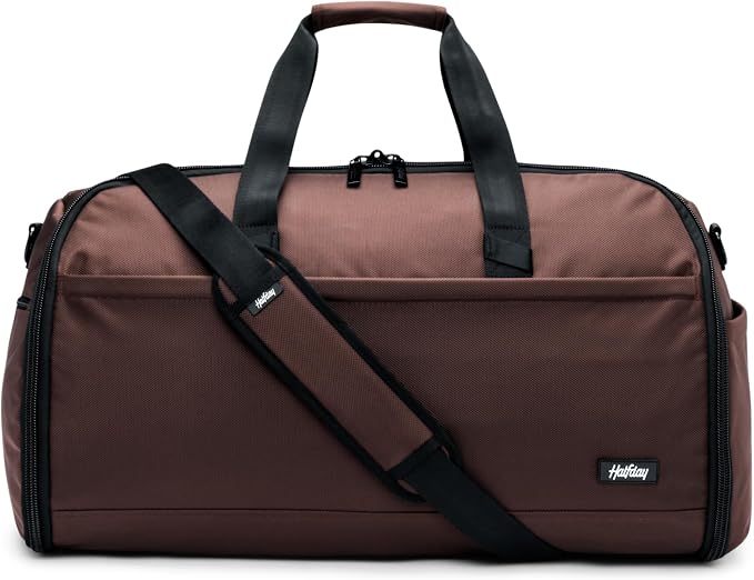 Halfday Convertible 2-in-1 Premium Garment Duffel Weekender Bag 45L: Wrinkle-Free Travel (Hanging Suit Compartment, Shoe Pockets, Trolley Sleeve), Balistic Nylon Carry-on, Port by HalfdayTravel