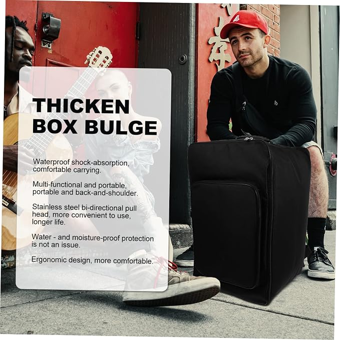Milisten Waterproof Cajon Drum Backpack Bag Padded Full Size Cajon Carry Case with Adjustable Shoulder Straps and Soft Handles Durable Oxford Cloth Drum Storage for Travel and Gigs - Image 8