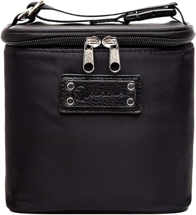 Sarah Wells Cold Gold Breastmilk Cooler Bag with Safety Tested Ice Pack – Insulated Milk Storage for Work, Travel & Daycare – Fits Bottles & Pump Parts – Durable, Washable (Black) | Fully-Lined Insulated Interior, Fits 4-6 Bottles, Zippered Lid, Great ... - Image 4