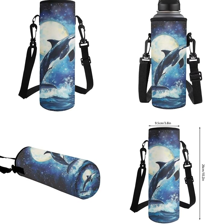 Moonlight Killer Whale Backpacks for Girls 10-12 Lightweight Boys Backpack and Lunch Box Set 4 Piece Back to School Essentials for Teen Kids Age 8-10 Travel Sport Bookbag Back Pack - Image 6