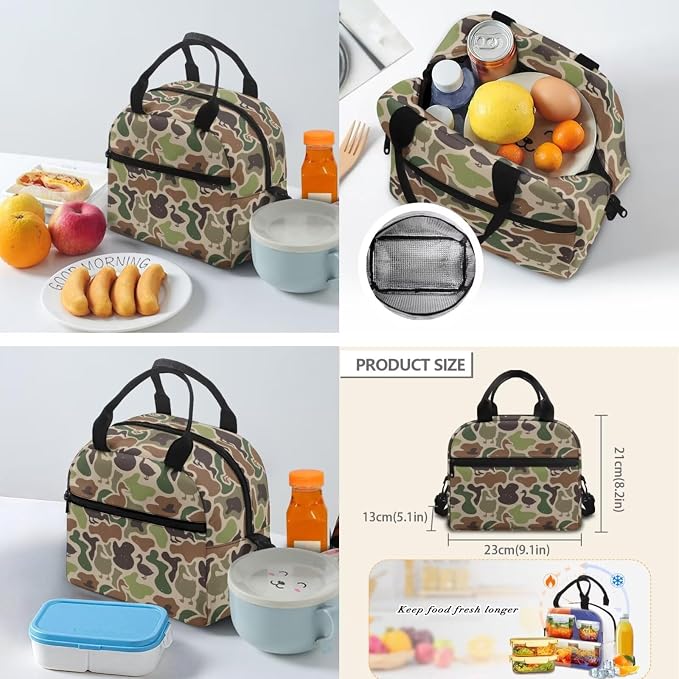 Duck Camo Kids School Backpack Set, 4 Piece 17 Inch Backpack with Lunch Bag, Pencil Case and Water Bottle Holder, Lightweight 600D School Bag for Elementary Middle School - Image 5