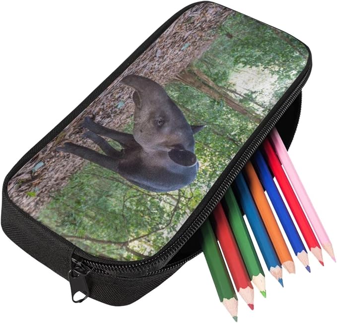 Kids Novelty Animal Backpack and Lunch Box for Boys Girls Student Lightweight 17 Inch School Baird’s Tapir Backpack with Lunch Bag Pencil Case Kids Comfy Padded Black Large Bookbag - Image 5