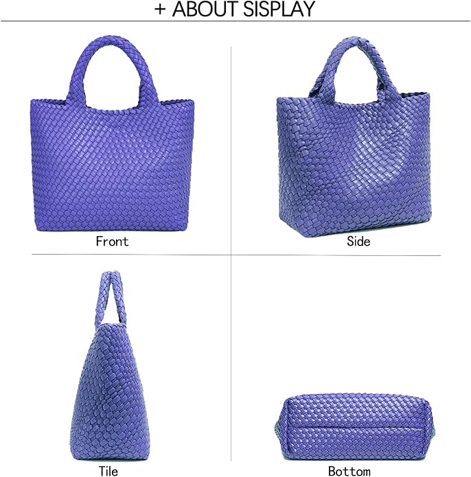JINMANXUE Fashion Woven Bag Shopper Bag Travel Handbags and Purses Women Tote Bag Large Capacity Shoulder Bags - Image 7
