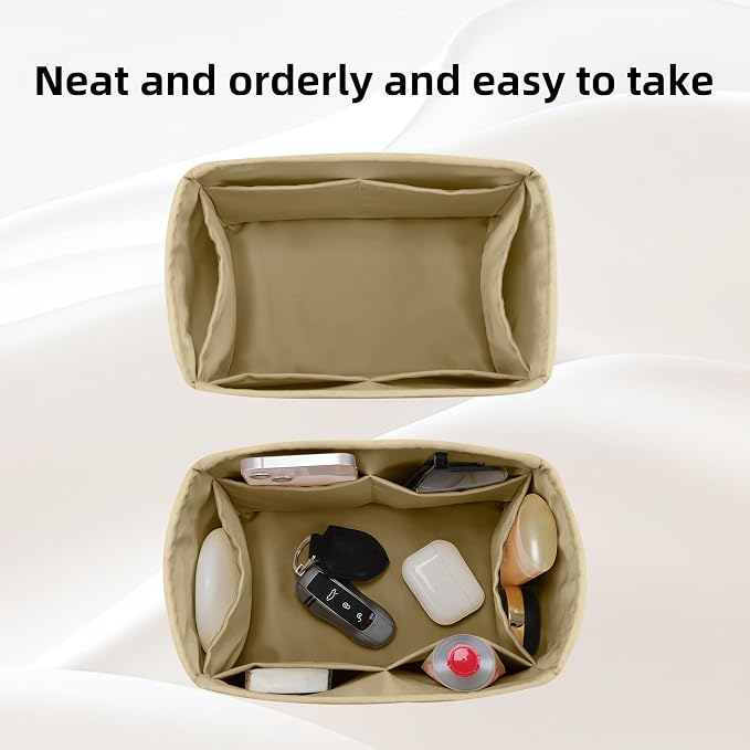 DGAZ Silk Purse Organizer Insert Fits LV Speedy 16/20/25/30/35/40/45 bags，Silky Smooth Bag Organizer，Luxury Handbag & Tote Shaper(S2 trench,SP35) - Image 5