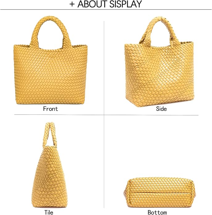 JINMANXUE Fashion Woven Bag Shopper Bag Travel Handbags and Purses Women Tote Bag Large Capacity Shoulder Bags - Image 7