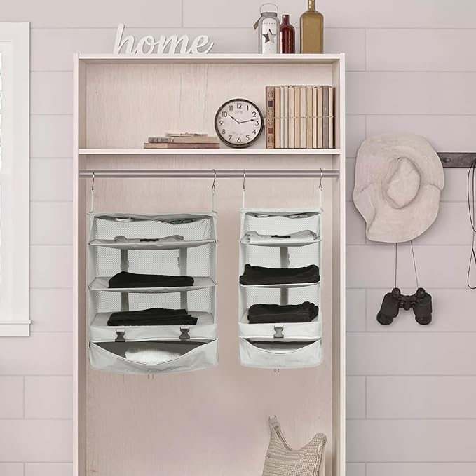 TABITORA Portable Hanging Travel Shelves Bag Packing Cube Organizer Suitcase Storage Large Capacity - Image 5