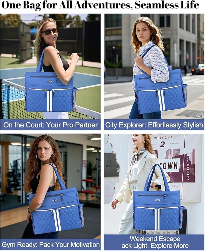 Tennis Bags for Women, Tennis Bag Holds 2 Rackets, Gym Bags with Ventilated Shoe Compartment, Suitable for Pickleball Tennis Badminton - Image 3
