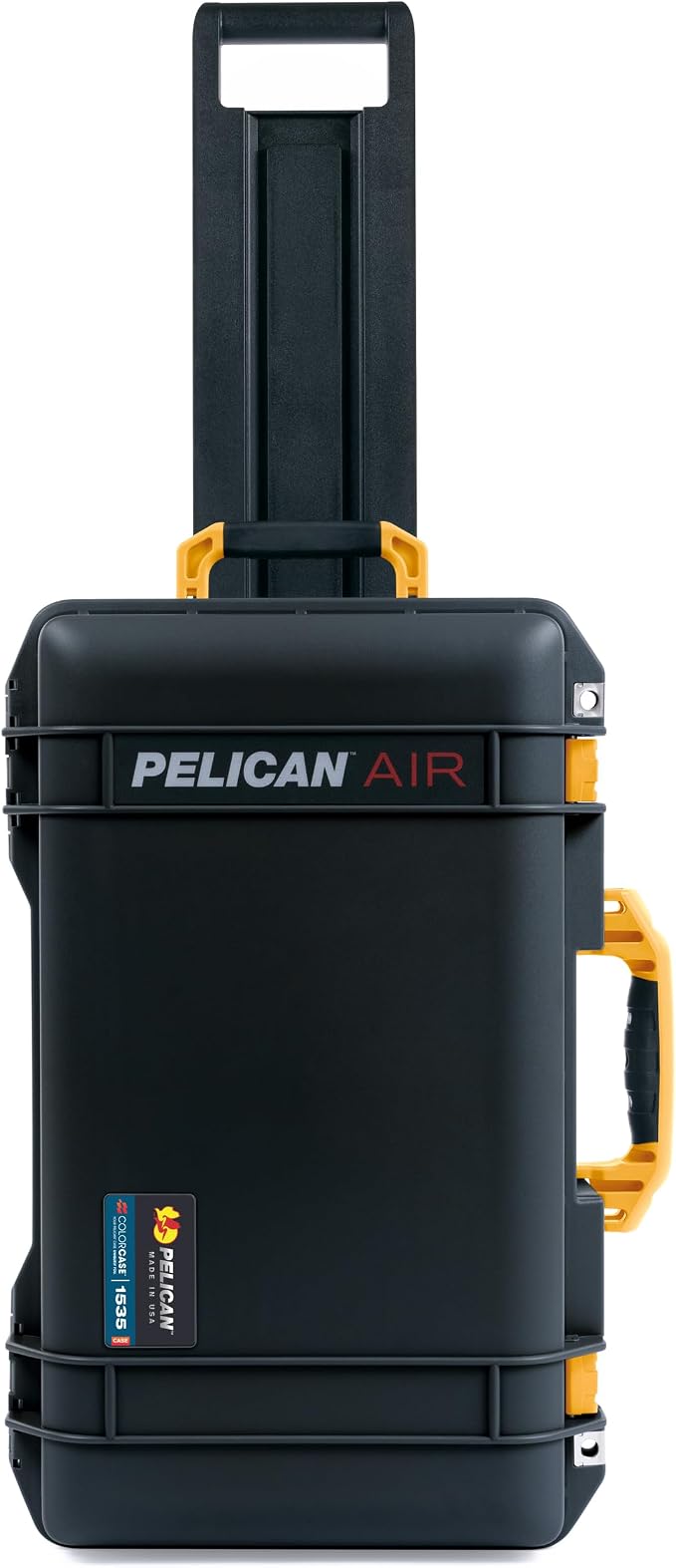 Black Pelican Air 1535 Carry-on Case - with TrekPak Divider System & Mesh Lid Organizer - Yellow Handles & Latches. - Image 2