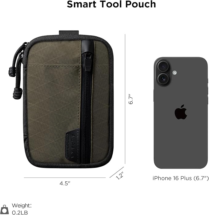 ALPAKA Admin Pouch Pro EDC Organizer Tool Pouch Green X-Pac X42 | Smooth Zipper, Weatherproof Storage for Electronics, Cables, Travel Accessories - Image 5