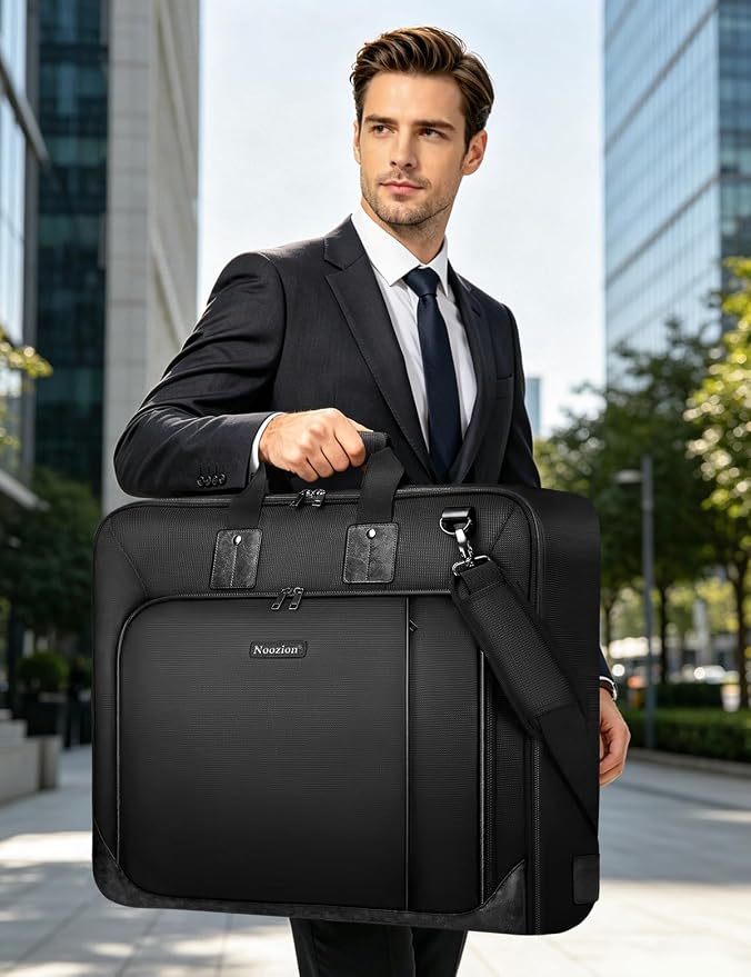 Noozion Garment Bag for Travel, Large Carry On Suit Bag for Business Up to 3 Suits, Wrinkle Free Garment Bag for Hanging Clothes with Shoulder Strap, Laptop Compartment, and Wet-Dry Pocket - Image 9