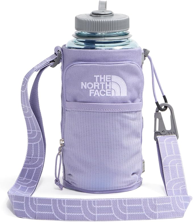 The North Face Borealis Water Bottle Holder - Adjustable Strap, Water-Repellent Finish, External Pocket with Key Hook, Pale Plum Light Heather/Pale Plum, One Size | Adjustable Strap, Water-Repellent Finish, External Pocket by Unknown