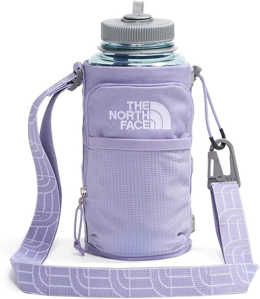 The North Face Borealis Water Bottle Holder - Adjustable Strap, Water-Repellent Finish, External Pocket with Key Hook, Pale Plum Light Heather/Pale Plum, One Size | Adjustable Strap, Water-Repellent Finish, External Pocket by Unknown