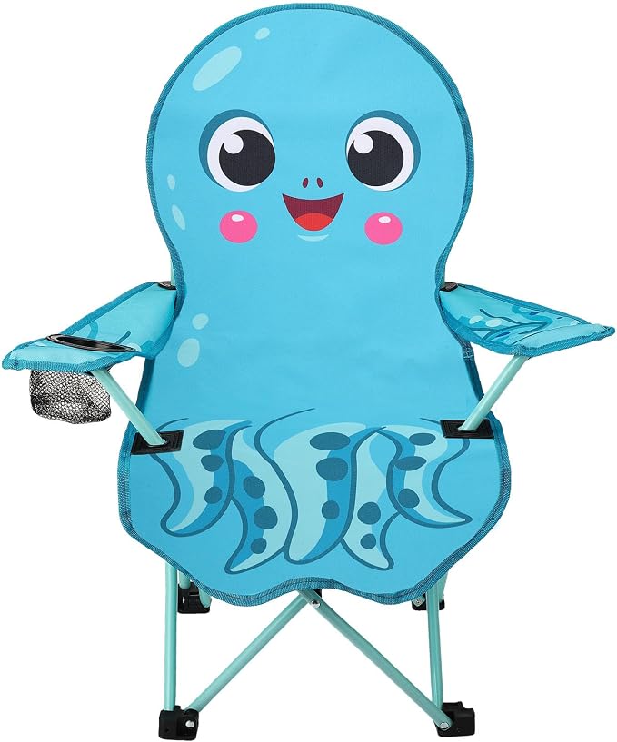 KABOER Kids Outdoor Folding Camping Chair with Cup Holder Carrying Bag | Portable Camping Chair for Beach Picnic Camping Travel Lawn Ages 3-10 by KABOER
