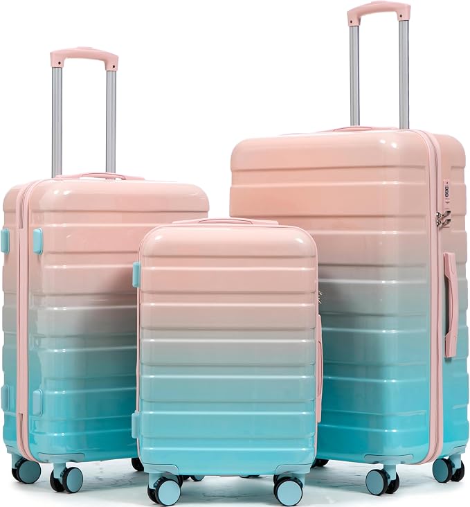 3pc Luggage Sets Suitcases ABS with Spinner Wheels by Merax