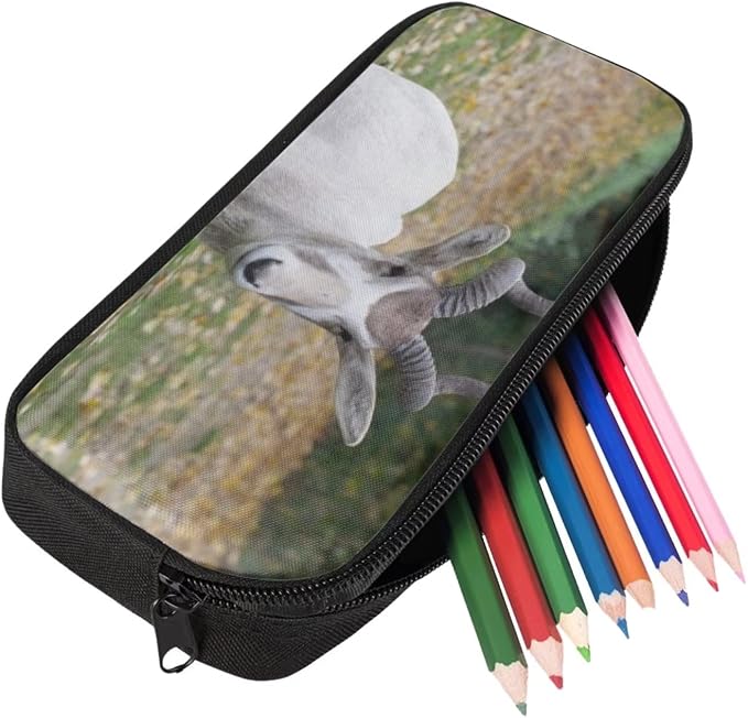 Kids Novelty Animal Backpack and Lunch Box for Boys Girls Student Lightweight 17 Inch School Addax Backpack with Lunch Bag Pencil Case Kids Comfy Padded Black Large Bookbag - Image 5