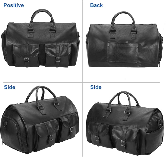 seyfocnia Convertible Travel Garment Bag,Carry on Garment Duffel Bag for Men Women - 2 in 1 Hanging Suitcase Suit Business Travel Bag - Image 6