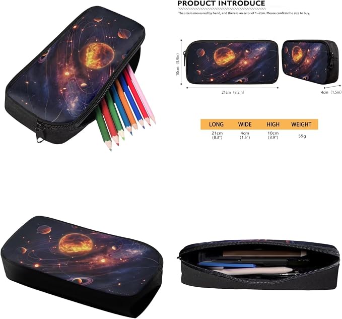 Space Galaxy Backpack for Boys Girls Backpack with Lunch Box Water Bottle Carrier with Strap and Soft Pencil Case 4PCS Set Bookbag with Compartments 17 inch Sturdy School Bag with for Kids - Image 6